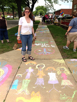 Participant Standing Near Sidewalk Design